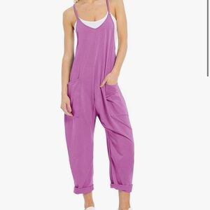 Sleeveless Loose Romper with Pockets